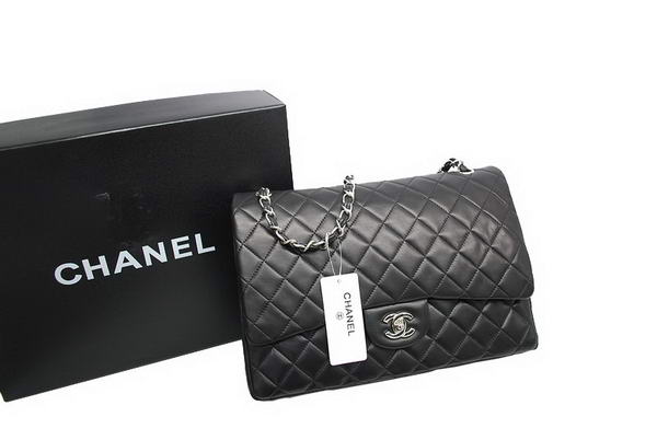 Best Top Quality Chanel Maxi Double Flaps Bag Black Original Lambskin Replica